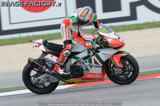 2010-06-26 Misano 1444 Rio - Superbike - Qualifyng Practice - Max Biaggi - Aprilia RSV4 Factory